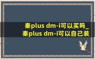 秦plus dm-i可以买吗_秦plus dm-i可以自己装胎压监测吗